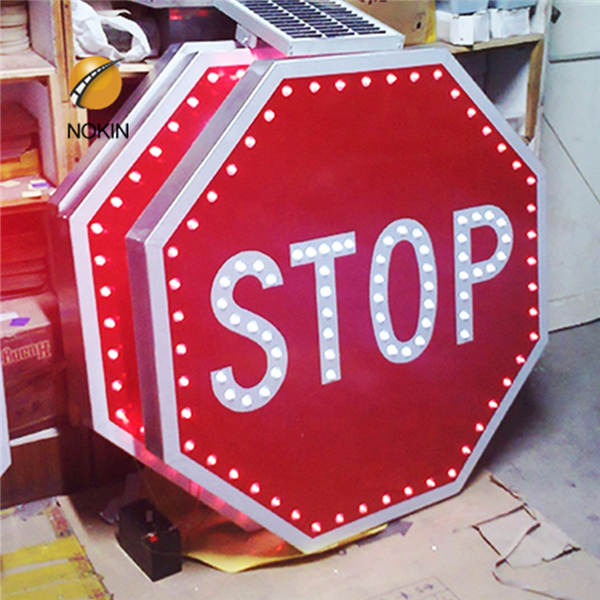 LED Flashing Signs - Stop Signs, Wrong Way and Warning Sign 